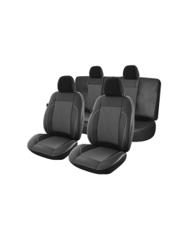 huse scaune auto compatibile AUDI A3 (8L) 1996-2003 - Exclusive Leather Lux - Culoare: negru
