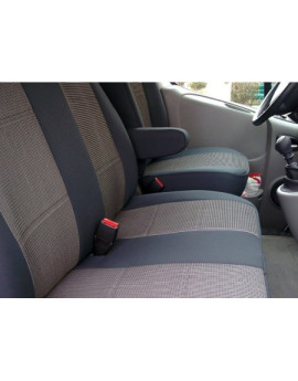 huse scaune auto fata VW T5 2003-2016 - Culoare: negru + gri