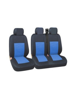 huse scaune auto fata FIAT Scudo 2007-2016 - Culoare: negru + albastru