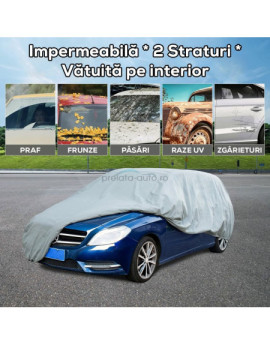 Prelata auto FIAT Linea 2007-2018 - impermeabila - 2 straturi - gri