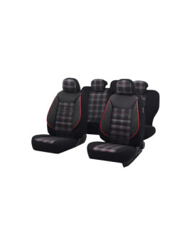 Huse auto SKODA Fabia II 2007-2014 - Sport - Culoare: negru + rosu