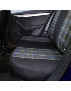 Huse scaune auto SKODA Fabia II 2007-2014 - Sport - Culoare: negru + albastru