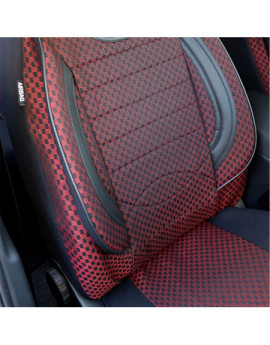 Huse scaune auto SEAT Leon II 2005-2012 - City - Culoare: negru + rosu