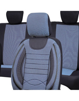 Huse scaune auto compatibile VW Bora 1999-2006 - City - Culoare: negru + albastru