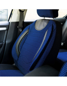 Set huse scaune auto compatibile SEAT Leon II 2005-2012 - City - Culoare: negru + albastru