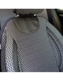 Set huse scaune auto compatibile SEAT Leon II 2005-2012 - City - Culoare: negru + gri