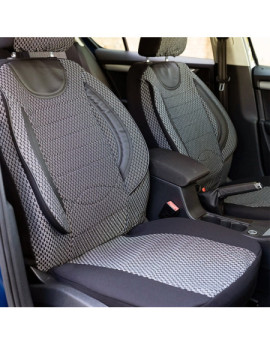 Huse scaune auto compatibile VW Bora 1999-2006 - City - Culoare: negru + gri