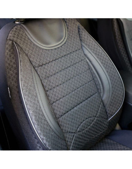 Huse scaune auto compatibile VW Bora 1999-2006 - City - Culoare: negru + gri