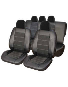 Huse auto SUZUKI Vitara IV 2015-prezent (5 usi) - Exclusive Leather Alcantara - Culoare: negru