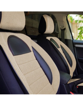 Set huse scaune auto compatibile SKODA Octavia I 1996-2010 - Racing - Culoare: negru + bej