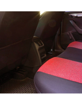 Huse auto BMW Seria 3 E46 1997-2004 - Racing - Culoare: negru + rosu
