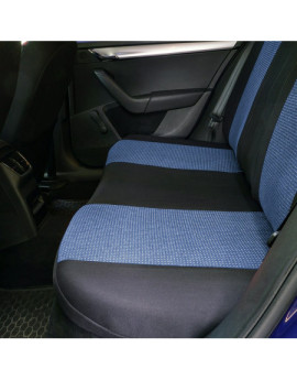 Huse scaune auto compatibile BMW Seria 3 E46 1997-2004 - Racing - Culoare: negru + albastru