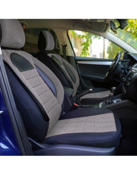 Huse scaune auto compatibile SKODA Fabia II 2007-2014 - Racing - Culoare: negru + gri