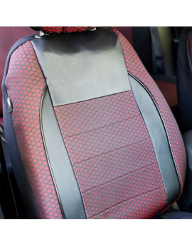 Huse scaune auto compatibile SUZUKI Vitara IV 2015-prezent (5 usi) - Elegance - Culoare: negru + rosu