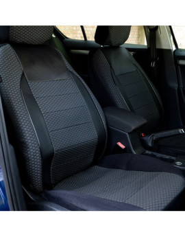 Huse scaune auto compatibile SKODA Fabia II 2007-2014 - Elegance - Culoare: negru