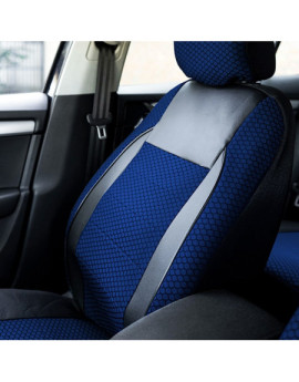 Set huse scaune auto compatibile SKODA Fabia II 2007-2014 - Elegance - Culoare: negru + albastru