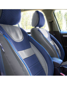Set huse scaune auto compatibile OPEL Astra G 1998-2009 - Dynamic - Culoare: gri + albastru