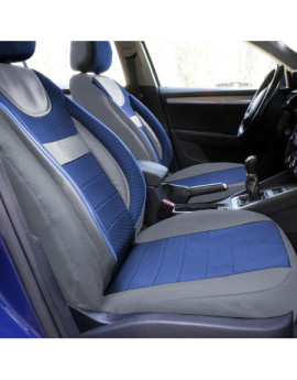 Huse scaune auto compatibile SKODA Fabia II 2007-2014 - Dynamic - Culoare: gri + albastru