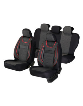 Huse auto AUDI A3 (8L) 1996-2003 - Dynamic - Culoare: negru + rosu