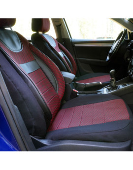Huse scaune auto compatibile AUDI A3 (8L) 1996-2003 - Dynamic - Culoare: negru + rosu