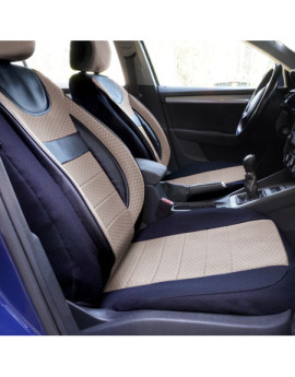Huse scaune auto compatibile BMW Seria 3 E90 / E91 2004-2011 - Dynamic - Culoare: negru + bej