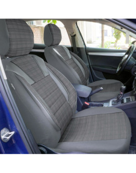 Huse scaune auto compatibile SKODA Fabia II 2007-2014 - Luxury - Culoare: gri