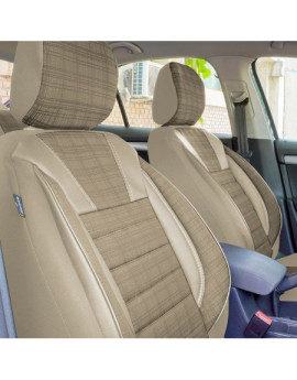 Set huse scaune auto compatibile SKODA Fabia II 2007-2014 - Luxury - Culoare: bej