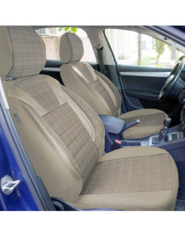 Huse scaune auto compatibile SKODA Fabia II 2007-2014 - Luxury - Culoare: bej