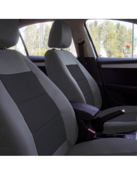 Set huse scaune auto compatibile SKODA Fabia II 2007-2014 - Premium Lux - (UMB2) Culoare: negru + gri