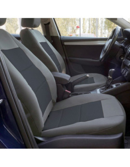 Huse scaune auto compatibile SKODA Fabia II 2007-2014 - Premium Lux - (UMB2) Culoare: negru + gri