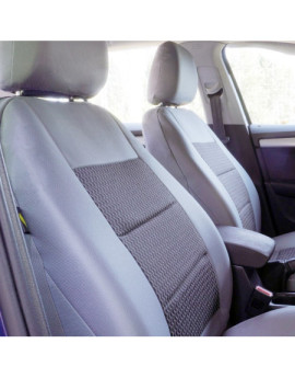 Set huse scaune auto compatibile SKODA Fabia II 2007-2014 - Premium Lux - (UMB3) Culoare: negru + gri