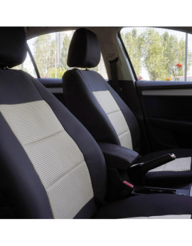Set huse scaune auto compatibile SKODA Fabia II 2007-2014 - Premium Lux - (UMB3) Culoare: negru + bej
