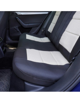 Huse auto SKODA Fabia II 2007-2014 - Premium Lux - (UMB3) Culoare: negru + bej