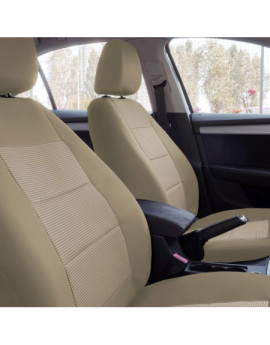 Set huse scaune auto compatibile SKODA Fabia II 2007-2014 - Premium Lux - Culoare: bej
