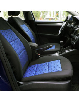 Huse scaune auto compatibile SUZUKI Vitara IV 2015-prezent (5 usi) - Premium Lux - Culoare: negru + albastru
