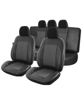 Huse auto SKODA Fabia II 2007-2014 - Exclusive Leather Lux - Culoare: negru