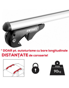 Set bare portbagaj TOYOTA Avensis II (T250) 2003-2009 Combi - 120 cm - Aluminiu - AMIO Polonia