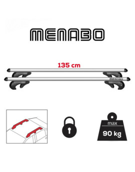 Set bare transversale CHRYSLER 300C Touring 2005-2010 - Aluminiu - 135 cm - MENABO BRIO XL