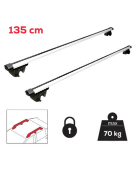 Set bare transversale FIAT Panda II (169) 2003-2012 - Aluminiu - 135 cm
