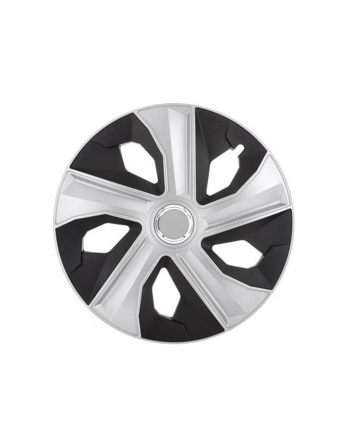 Set 4 capace roti LUNA II cu inel cromat - 15 inch