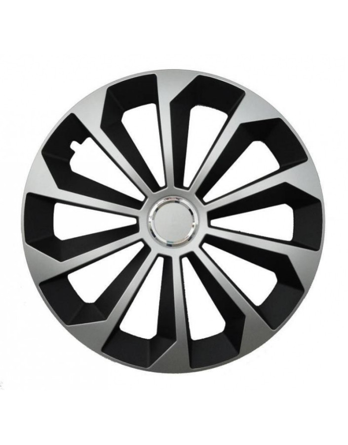 Set 4 capace roti FAME II cu inel cromat - 15 inch