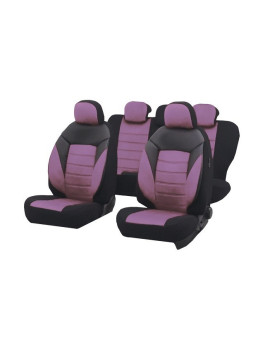 huse scaune auto compatibile SEAT Leon II 2005-2012 - Culoare: negru + mov