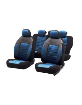 huse scaune auto compatibile OPEL Astra G 1998-2004 - Culoare: negru + albastru