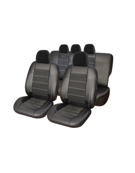 huse scaune auto compatibile AUDI A4 B6 2000-2006 - Exclusive Leather Alcantara - Culoare: negru