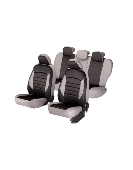 huse scaune auto compatibile AUDI A3 (8L) 1996-2003 - Culoare: negru + gri