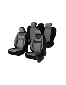 huse scaune auto compatibile SEAT Leon II 2005-2012 - Culoare: negru + gri